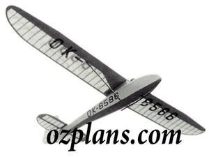 Zlin 24 Glider 48" WS PRINTED RC MODEL AIRPLANE PLANS & TEMPLATES FULL SIZE - Picture 1 of 2