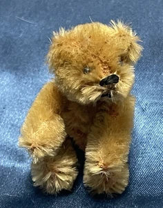 Vintage antiker STEIFF Mohair Teddybär Miniatur 2,5 Zoll verbunden ohne Etikett - Bild 1 von 9