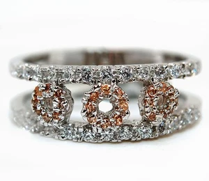 Anillo de plata de ley 925 con zafiro y topacio tratados de 1 quilate talla 7 MM6-1 - Imagen 1 de 3