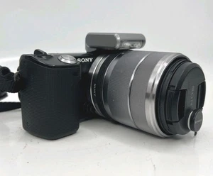 Sony Alpha Nex-5 14.6MP Digital Camera HD AVCHD SEL1855 SEL16F28 Flash 2Lens VGC - Picture 1 of 22
