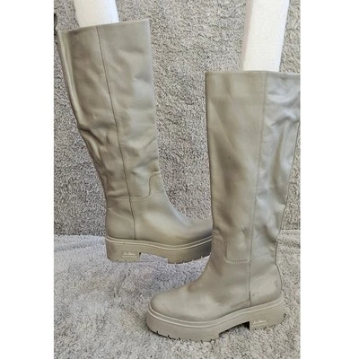 New Sam Edelman Larina Waterproof Leather Knee High Wellington Boots Women Sz 8M - Image 1 of 4