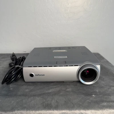 InFocus LP600 Projector Tested & Working LCD DLP w/ Power Cord Black Case - Image 1 of 4