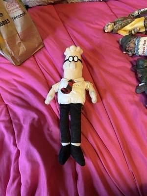 "Muñeco colgante de felpa vintage de 12"" con personaje de tira cómica de Dilbert Gund" Foto 1 de 4