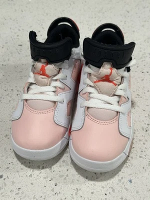 Nike Niño Pequeño 10.5C Air Jordan Retro 6 Rosa Blanco Tenis Zapatos Foto 1 de 4