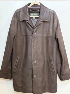 Eddie Bauer Suede Field Jacket Dark Brown Chore Coat Men’s SZ Large Hunting EUC - Picture 1 of 6