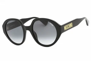 MOSCHINO MOS126/S 0807 9O Sunglasses Black Frame Gray Lenses 53mm - Picture 1 of 4