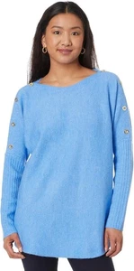 Lilly Pulitzer Pullover meliert Abaco blau Arna L so weich! Goldknöpfe. Neuwertig - Bild 1 von 6