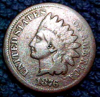 1876 INDIAN HEAD CENT..............MIN. BID .01 & NO RESERVE! - Image 1 of 4