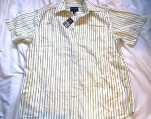 Camicia uomo Steve & Barry's con bottoni taglia small manica corta verde nuova vintage - Foto 1 di 13