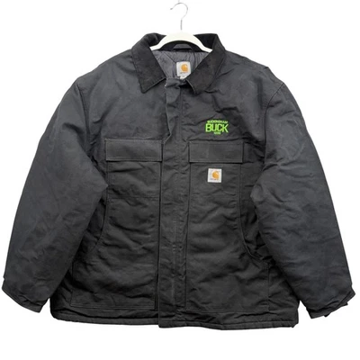 Carhartt Jacket Mens 2XL Black Duck Traditional Coat C003 Buck Logo Work Warm - Image 1 of 4
