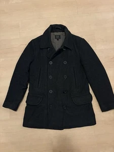 J CREW *Dock Peacoat* CHARCOAL GRAY Wool Thinsulate Coat Medium/M - Picture 1 of 7