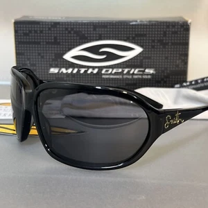 Smith Optics Talent Black Gloss Wrap Sunglasses SMALL w/ Case Bag Decal - Picture 1 of 15