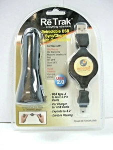Emerge Retractable USB Sync/Charge w/Car Adapter (ETCHGRU2M5)(QTY 1 ea)ALT - Picture 1 of 3