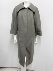 Alberta Ferretti Cashmere Coat Taupe Gray Tone ARTSY I 42 F 38 USA 6 4/6 Small - Picture 1 of 10