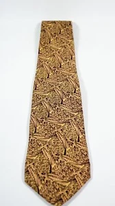 Robert Talbot Hombre Borgoña Dorado Patrón Orgánico 60" Largo 3 1/2" Ancho - Imagen 1 de 3