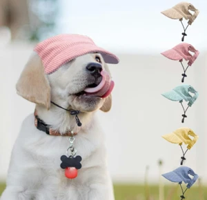 Dog Sun Hat,Dog Baseball Cap, Adjustable Summer Sun Protection Hat - Picture 1 of 12