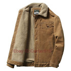 Mens Warm Corduroy Jackets Coats Fur Collar Winter Jacket Outwear Thermal M-6XL