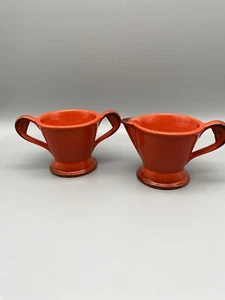 Vintage Metlox Poppytrail Rooster Creamer And Open Sugar Made In USA - Picture 1 of 9