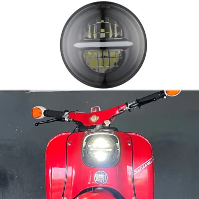 Proyector de haz alto/bajo faros LED redondos de 5-3/4 5,75" para Simson Schwalbe KR51 Foto 1 de 4