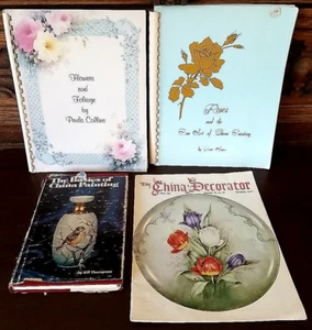 4 China Painting Books Paula Collins, Roses Sonie Ames, China Decorator & Basics - Picture 1 of 12