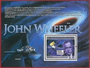 FRENCH GUINEA - ERROR, 2008 MISPERF SHEET: SPACE, John Wheeler, Telecomunication - Picture 1 of 1