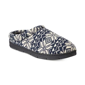 $95 Club Room Men Blue White Knit Clogs Slippers Slip-On Memory Foam Us Shoe 8-9 - Picture 1 of 1