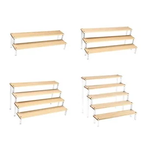 wood Shelf Display Shelves Showcase Stands Cupcakes Holder Acrylic Display Riser - Picture 1 of 13