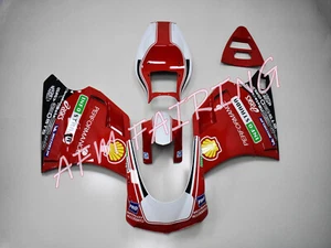 Red Black White ABS Injection Bodywork Fairing Kit for Ducati 748 996 1996-2002 - Picture 1 of 9