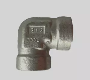 90 Degree 1/2" Elbow Heavy Duty 316 Stainless Steel - Picture 1 of 3