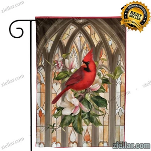 Cardinal Garden Flag 12x18 Inch Red Bird Spring Summer Outdoor Yard Banner - Picture 1 of 5