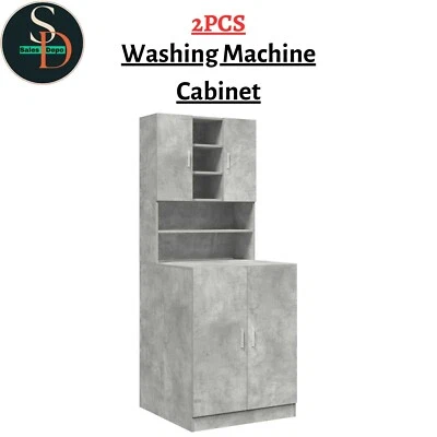 2 pezzi mobile lavatrice casa portaoggetti lavanderia armadio unità vidaXL - Immagine 1 di 4