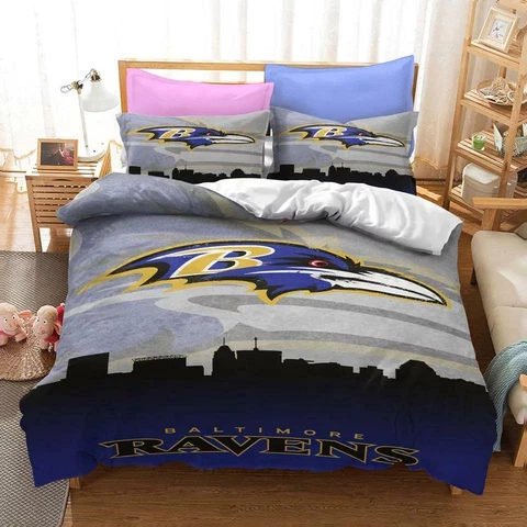 Baltimore Ravens 3Pcs Bedding Set Duvet Cover Pillowcases Comforter Cover Cover