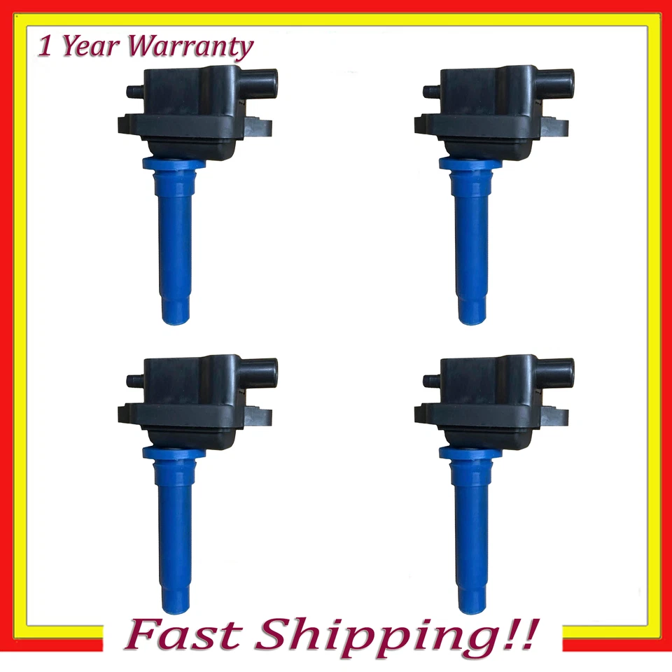 Juego de 4 bobinas de encendido para 98-04 Kia Sephia Spectra 1,8 L UF253 178-8250 E505C * Foto 1 de 4