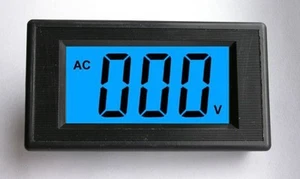 3 piezas Nuevo medidor de panel de voltios digital LCD 3 1/2 CA 80-500V azul - Imagen 1 de 1