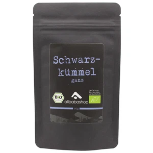 Alibabashop - Bio Schwarzkümmel Ganz - Schwarzkümmelsamen ohne Zusätze - 60 g