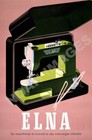 Elna vintage sewing machine ad poster repro 16x24