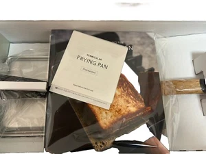 Vermicula frying pan EGG & toast PAN Oak instant gas IH FPET-OK FLET-SSL Lid New - Picture 1 of 14