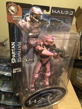 Halo 2 Exclusive Pink Spartan Figure With Sword Limited to 2000 Very RARE HTF