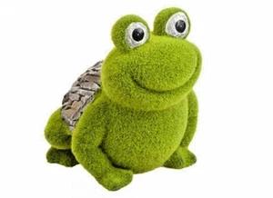 Large Flock and Stone Frog Garden Ornament Sculpture indoor outdoor gift 28cm - Picture 1 of 4