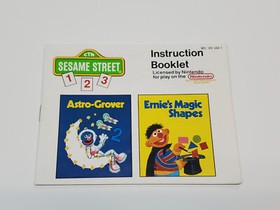 Sesame Street 123 Authentic Original NES Nintendo Manual Only *
