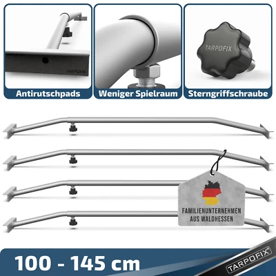 4x Planenbügel Anhänger 100 - 145 cm Flachplanenbügel für Flachplane Alu Bügel  - Bild 1 von 4