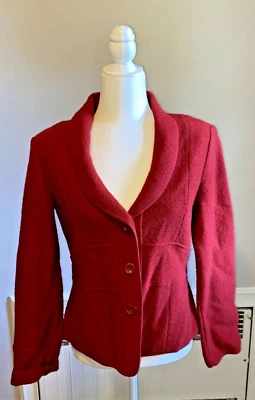 Blazer chaqueta roja mediana para mujer tres botones Sarah Spencer Foto 1 de 4