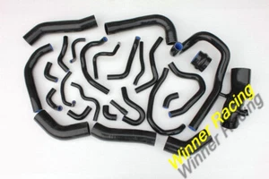 Fit TOYOTA SUPRA MK3 MA70 7M-GE/7M-GTE 3.0 TURBO 86-92 26PCS Silicone Black Hose - Picture 1 of 5