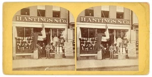 HASTINGS & CO. TIENDA ARTÍCULOS DE VESTIR VENTA ANUAL DE ALGODÓN STEREOVIEW HAVERHILL MASS. - Imagen 1 de 3