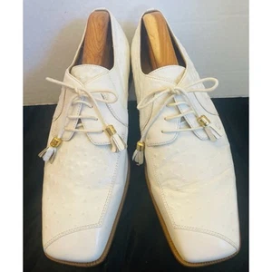 Georgio Brutini braun Leder Straußen elegante Schuhe Herren Gr. 11 DPrivate Collection - Bild 1 von 15