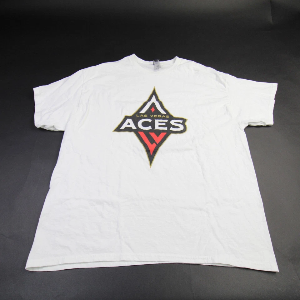 Camisa de manga corta para hombre Las Vegas Aces Gildan blanca usada Foto 1 de 1