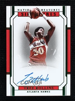 2018 Panini National Treasures Signatures Emerald /5 Tree Rollins #SG-TRL Auto - Image 1 of 2