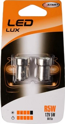 R5W Coppia di lampadine 4 Led per luci auto 12V 5W BA15S START - Immagine 1 di 2
