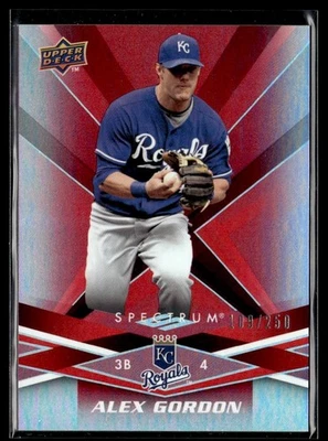 2009 Upper Deck Spectrum Red Alex Gordon 109/250 Kansas City Royals #45 - Image 1 of 2
