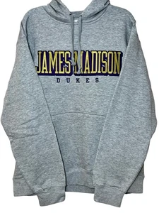 Sudadera con capucha James Madison University Dukes para hombre, talla XL, gris y púrpura - Imagen 1 de 3